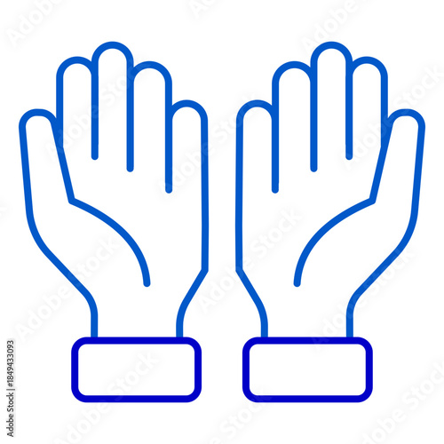 Outline Open Hands Prayer