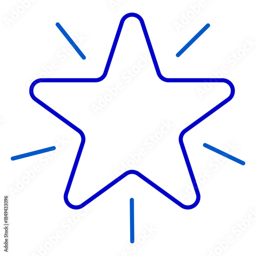 Outline Shining Star Icon