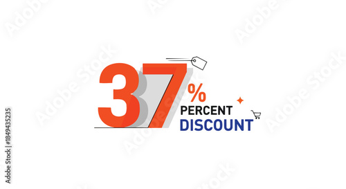 An impactful visual displaying a substantial thirty-seven percent price reduction, perfect for enhancing e-commerce promotions and seasonal sales