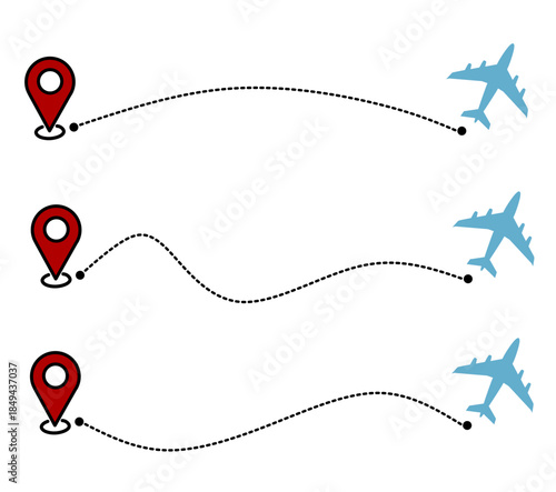 Airplane icon illustration representing air travel, flight transportation, aviation concept, and modern travel symbol in simple flat vector design