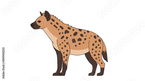 Spotted Hyena Cartoon Illustration