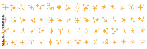 Star icons. Twinkling stars. Sparkles, shining burst. Christmas vector symbols isolated. Retro futuristic sparkle icons collection. collection of star icons in vector, shining icons, shiny, sparkling
