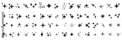 Star icons. Twinkling stars. Sparkles, shining burst. Christmas vector symbols isolated. Retro futuristic sparkle icons collection. collection of star icons in vector, shining icons, shiny, sparkling