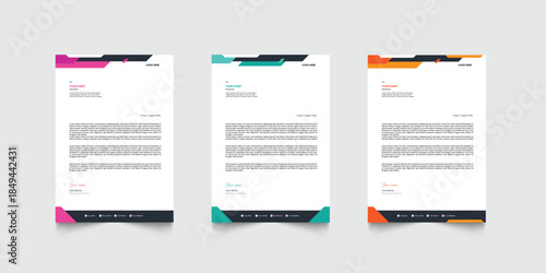 Business letterhead design template. Creative modern letter head design template for your project. letterhead, letter head, Business letterhead design.