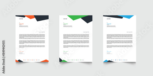 Business letterhead design template. Creative modern letter head design template for your project. letterhead, letter head, Business letterhead design.