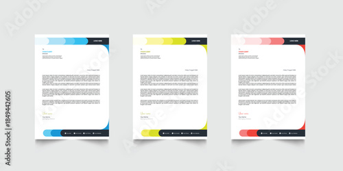 Business letterhead design template. Creative modern letter head design template for your project. letterhead, letter head, Business letterhead design.