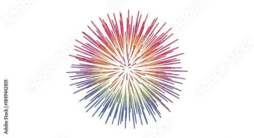 A vibrant burst of radiating lines showcasing a spectrum of colors, evoking feelings of joy, energy, and celebratory moments with dynamic visual impact