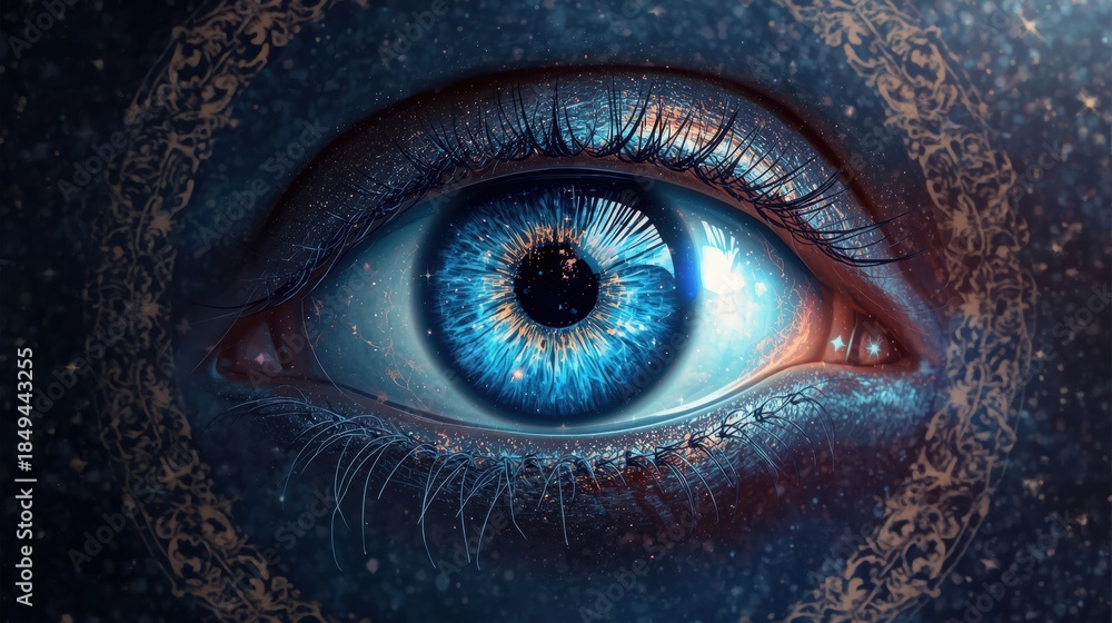 Obraz premium Captivating blue eye