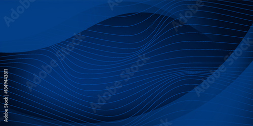 Vector abstract, blue black color background, luxury wave gold line pattern, Illustration modern graphic design for invite, premium, Vip template, business banner or futuristic technology background