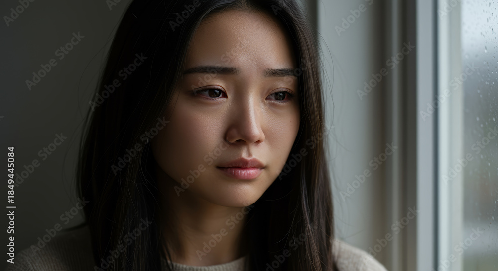 Fototapeta premium sad young woman