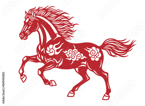 Papercutting art of horses