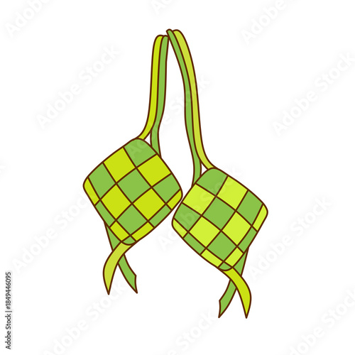 Ketupat rice indonesian traditional food for ied