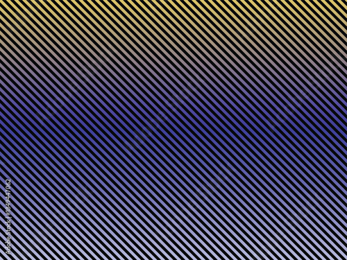 Abstract diagonal line pattern featuring a smooth gradient transition from pale yellow to deep navy blue background