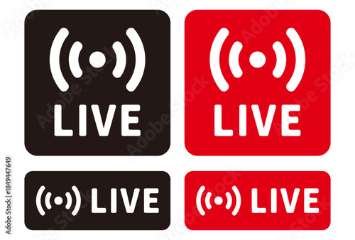 ライブ中継のアイコンセット