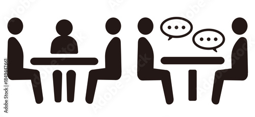 話し合いや相談のアイコンセット