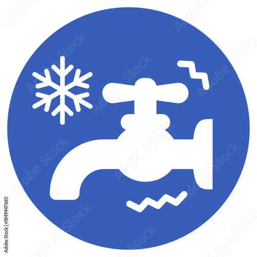 蛇口・水道が凍結するアイコン