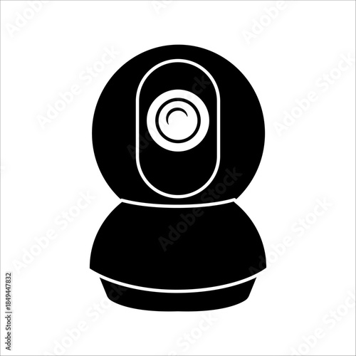 Security camera icon, video surveillance, CCTV sign. Surveillance camera, monitoring, home security protection system. Fixed CCTV, security camera vector icon.