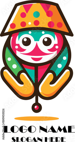 cute cartoon owl in tree with hat