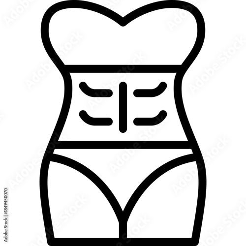 six pack icon illustration design with outline