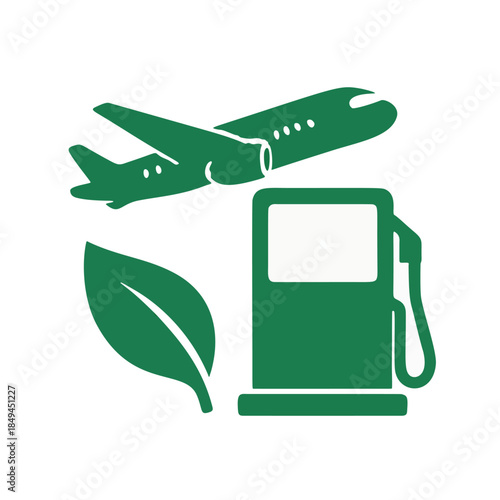 Icon for sustainable aviation fuel.