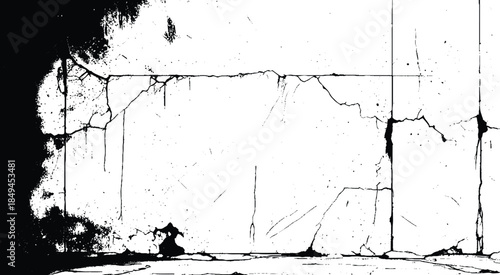 Abstract grunge concrete wall distressed texture background.  vector eps10