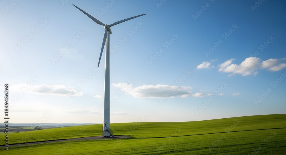 Obraz premium Symbol of clean and renewable energy harnessed from nature’s wind