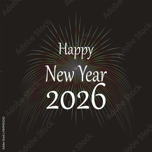 Fireworks & Cheers New Year 2026 Cards