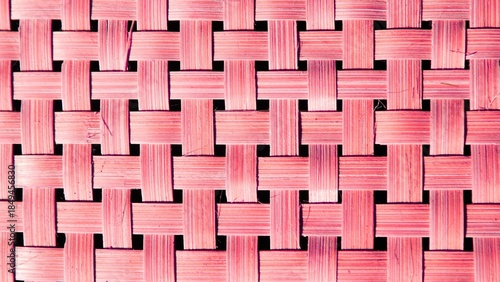 Cuadro en lienzo Close-up of a woven texture in shades of pink