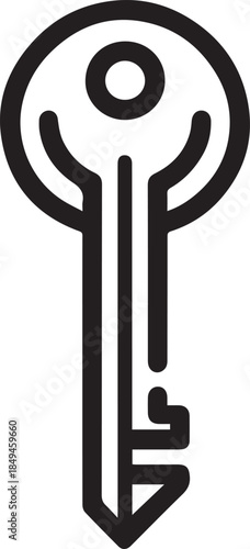 Abstract metal background illustration with a key symbol for security and tools design