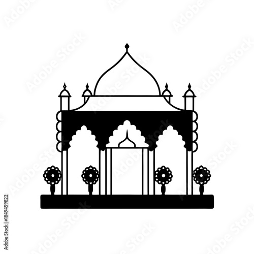 taj mahal vector illustration