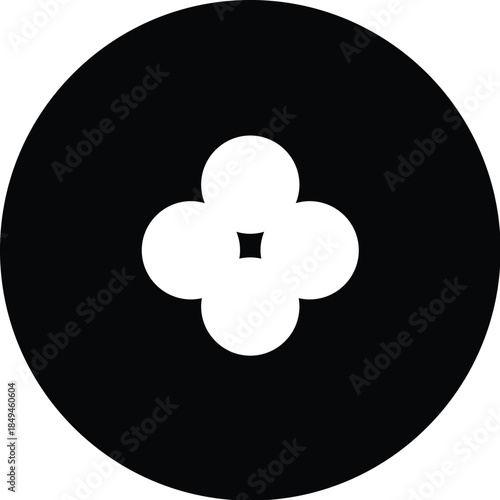 circle icon set with dots and plus symbol vector