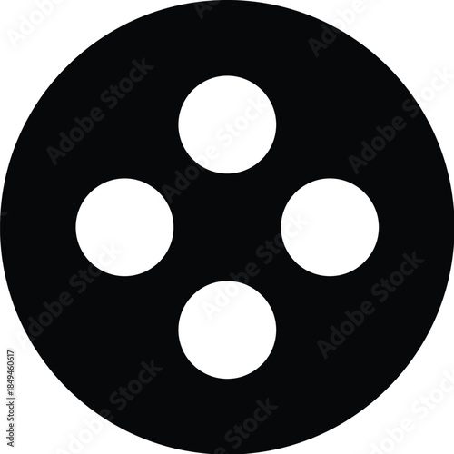 circle icon set with dots and plus symbol vector