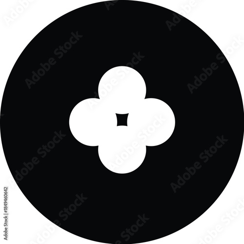 circle icon set with dots and plus symbol vector