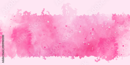 Freeze motion of pink powder exploding on white background.