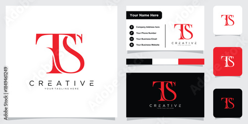 TS, ST Letter Initial Logo Design Template