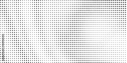 Abstract black halftone dot pattern forming a seamless geometric texture on a white background. Minimal monochrome design suitable for modern backgrounds.vector eps10