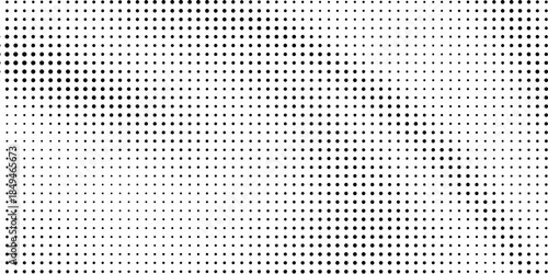 Abstract black halftone dot pattern forming a seamless geometric texture on a white background. Minimal monochrome design suitable for modern backgrounds.vector eps10