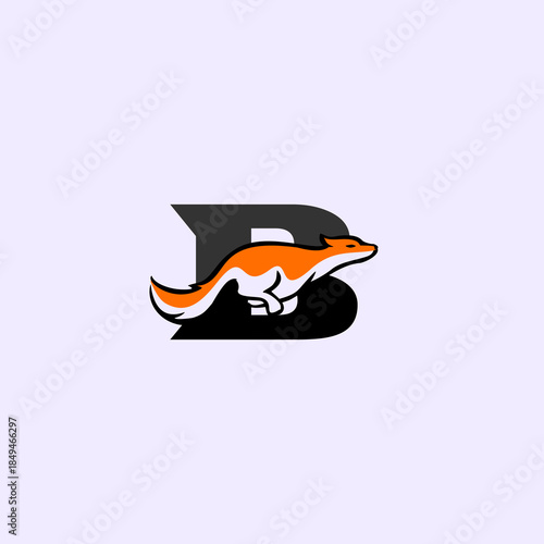 Fox Letter B Logo Vector, Alp...
