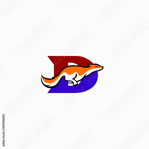 Fox Letter D Logo Vector, Alp...