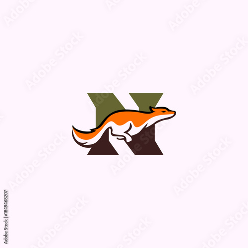 Fox Letter N Logo Vector, Alp...