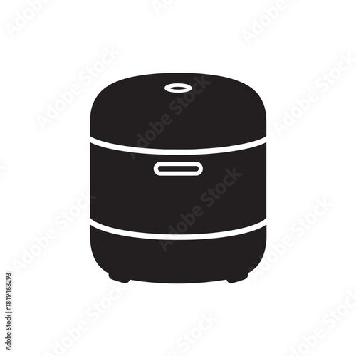 Black Humidifier Diffuser Icon Isolated on White Background Vector