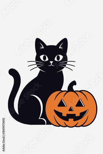 Whimsical Halloween Witch Hat with Orange Jack-o'-Lantern Design Element