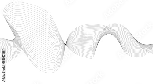 Abstract Wave Lines, Frequency Sound, and Data Science Creating New Possibilities in Design, The Dynamic Interaction of Business and Technology.