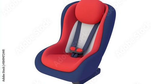 Safe travels for your little one with a comfortable red and blue car seat, perfect for family adventures and ensuring child safety on every journey