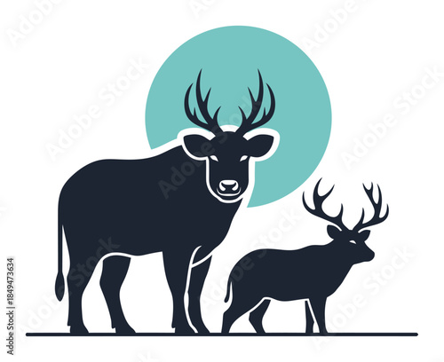 Wildlife Animal Protection Duotone Vector Illustration