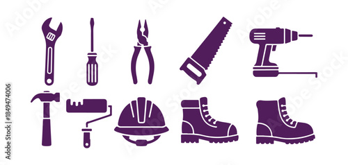 tool graphic. equipment graphic set
