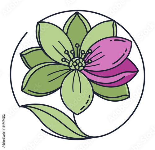 Flower Botanical Garden Icon, Vector Design, White Background