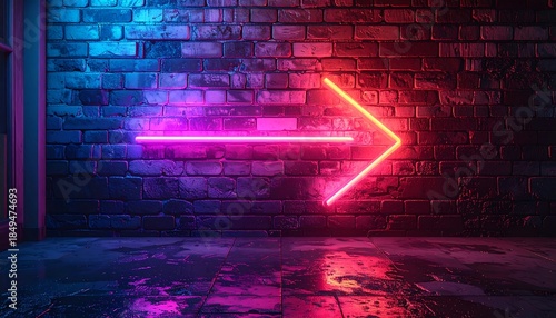 neon arrow sign