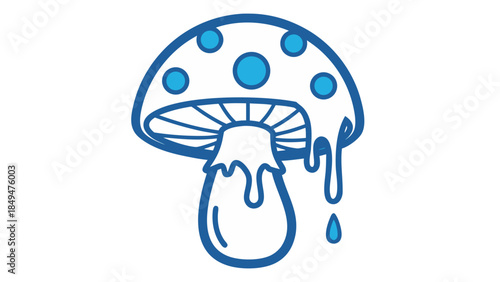 blue jellyfish on white background