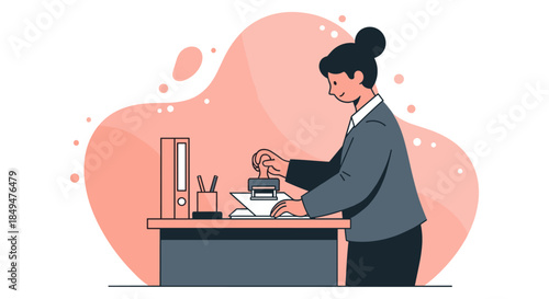 Woman Preparing Coffee in Modern Kitchen.